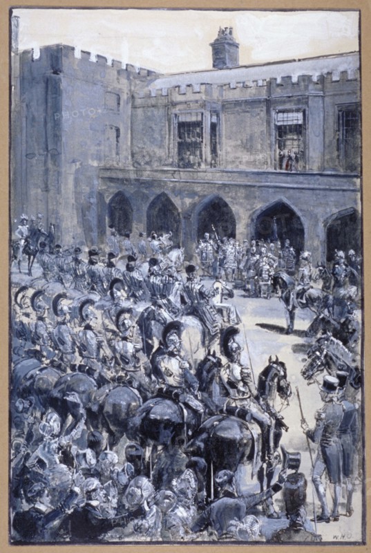 The proclamation of Queen Victoria at St James's Palace, Westminster, London, 1837. Artist: William Heysham Overend