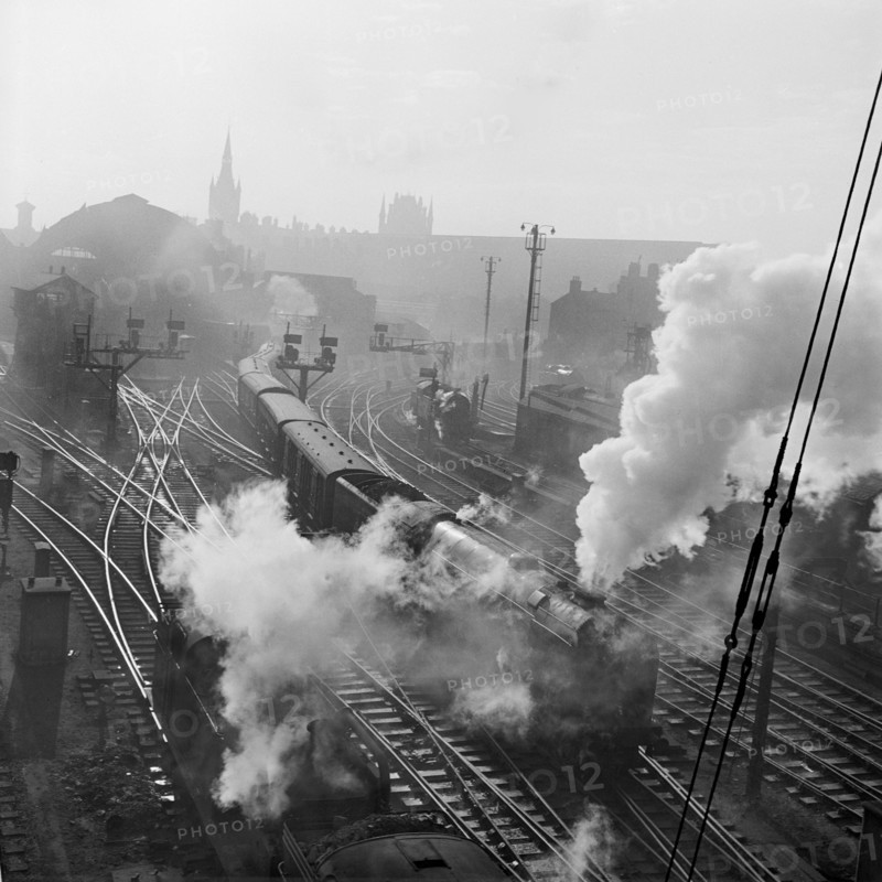 Steam trains at King's Cross, London, 1946-1969