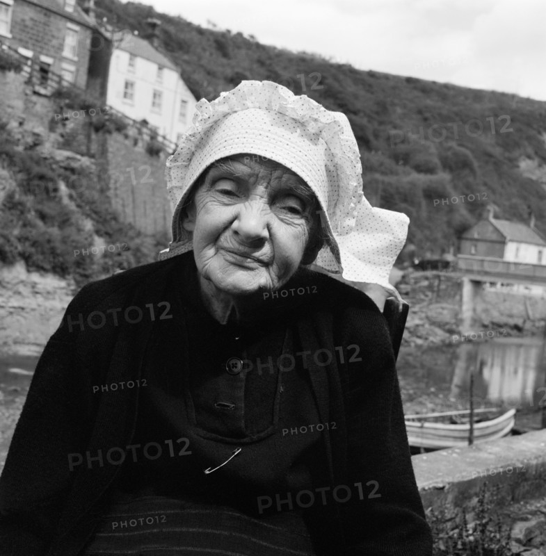 Mrs Verrill, aged 85, Staithes, North Yorkshire, 1956