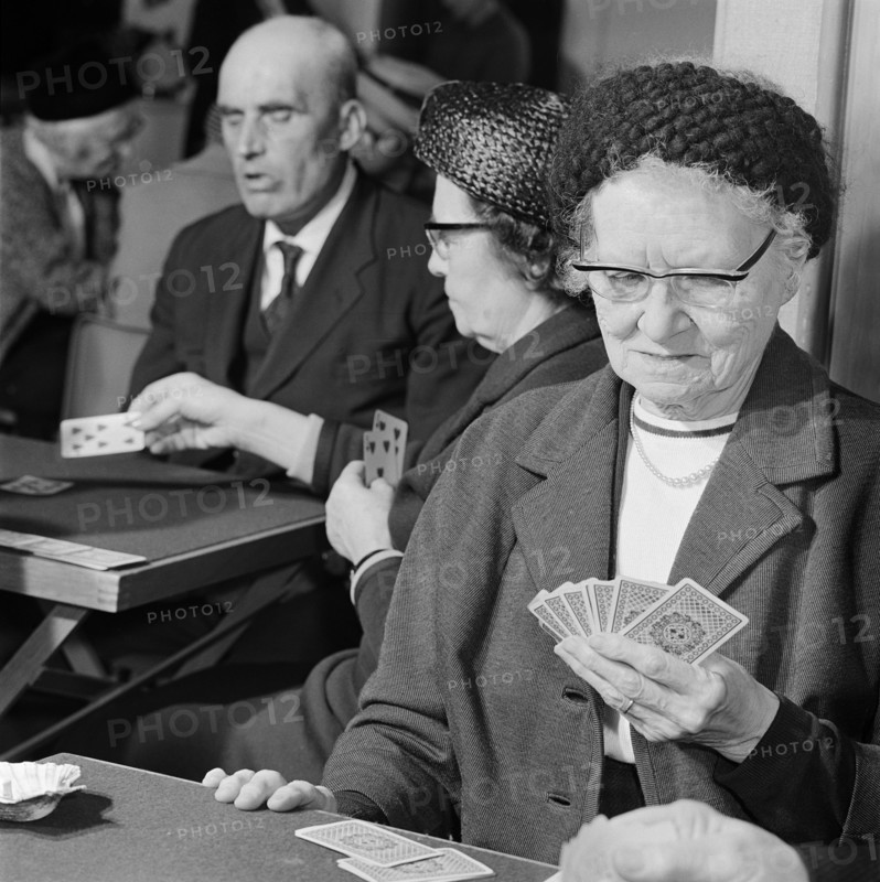 Card players, Highgate, London, 1960s-1970s
