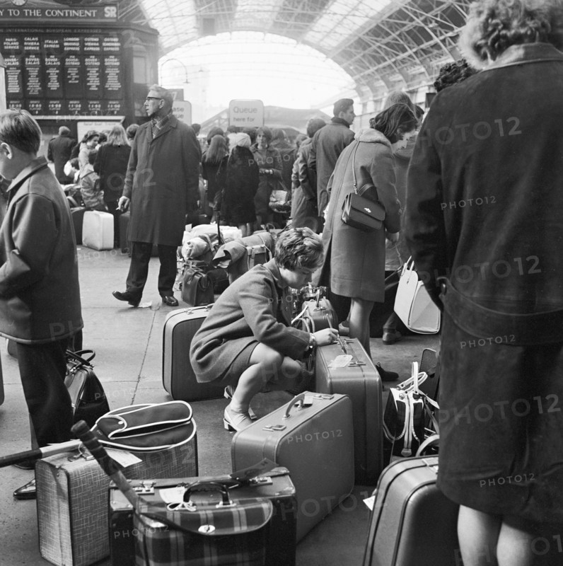 Passengers at Victoria Station, London, 1960-1972