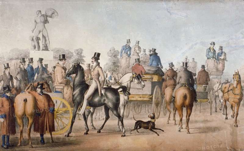 The Park. 'Twas post meridian half past four'', c1827. Artist: C Henderson