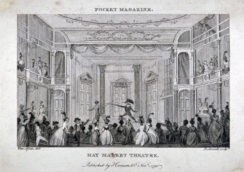 Interior of the Haymarket Theatre, London, 1795. Artist: Thomas Rothwell