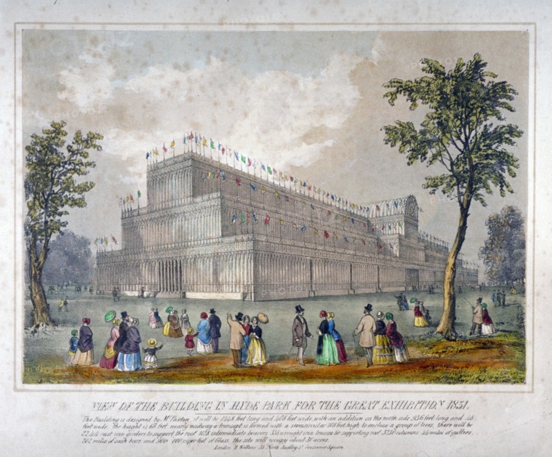 View of the building in Hyde Park for the Great Exhibition, 1851', 1851. Artist: Anon
