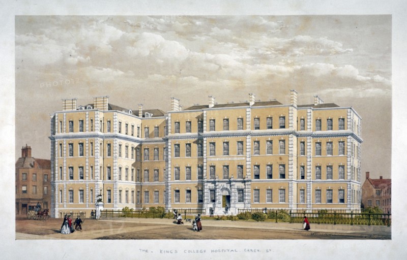 King's College Hospital, Carey Street, Westminster, London, c1840. Artist: Anon