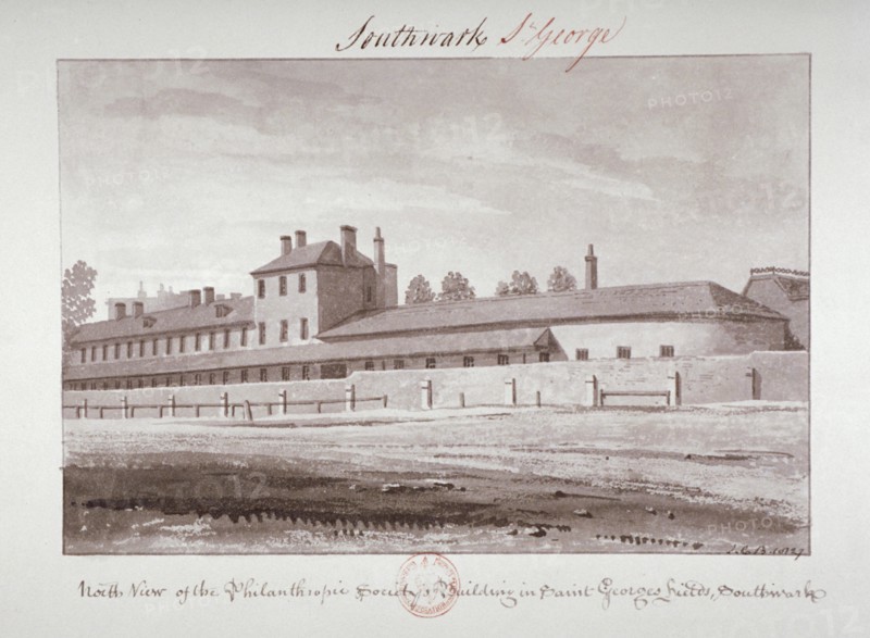North view of the Philanthropic Society Institution on London Road, Southwark, London, 1827. Artist: John Chessell Buckler