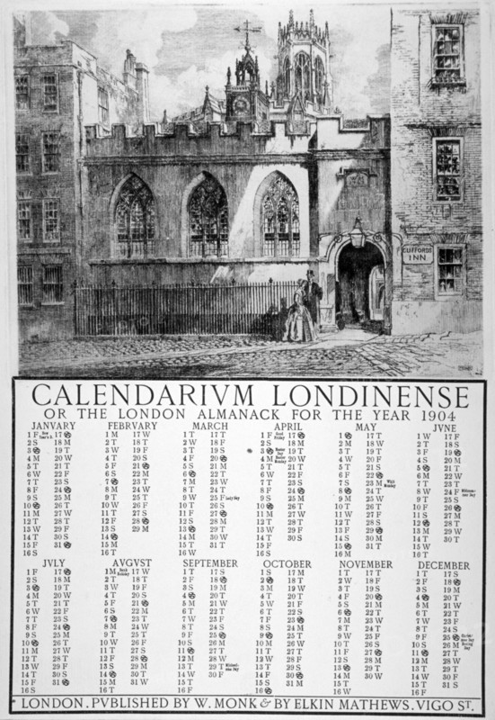 Clifford's Inn, London, 1903. Artist: William Monk
