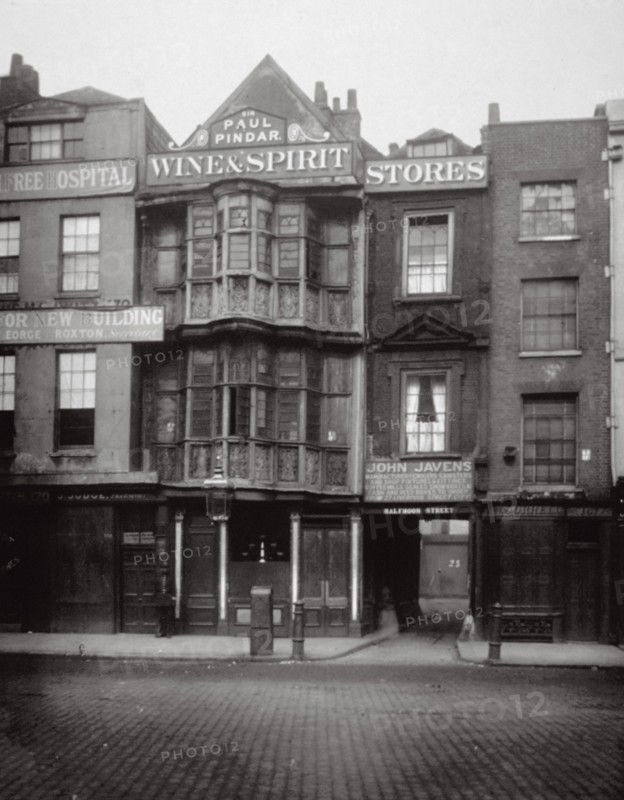 View of the Paul Pindar Tavern, Bishopsgate, City of London, 1878. Artist: Society for Photographing the Relics of Old London