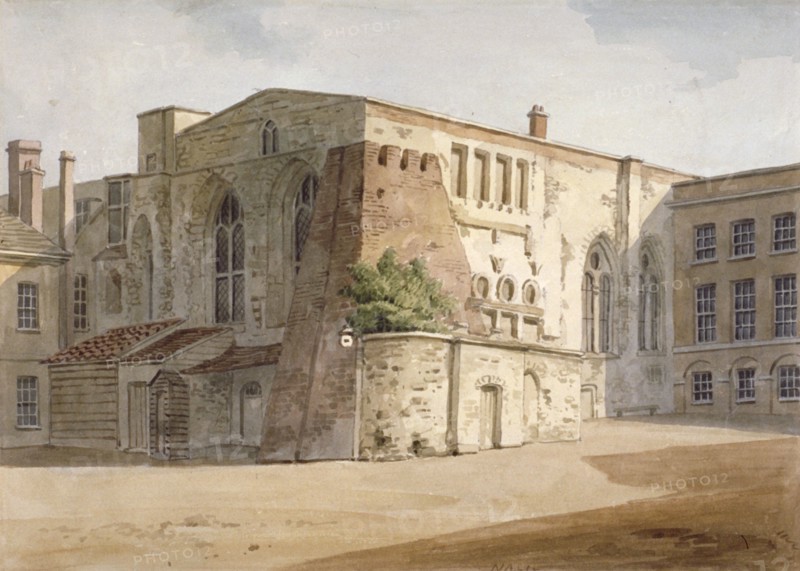 Exterior view of the Painted Chamber, Palace of Westminster, London, c1805. Artist: Frederick Nash