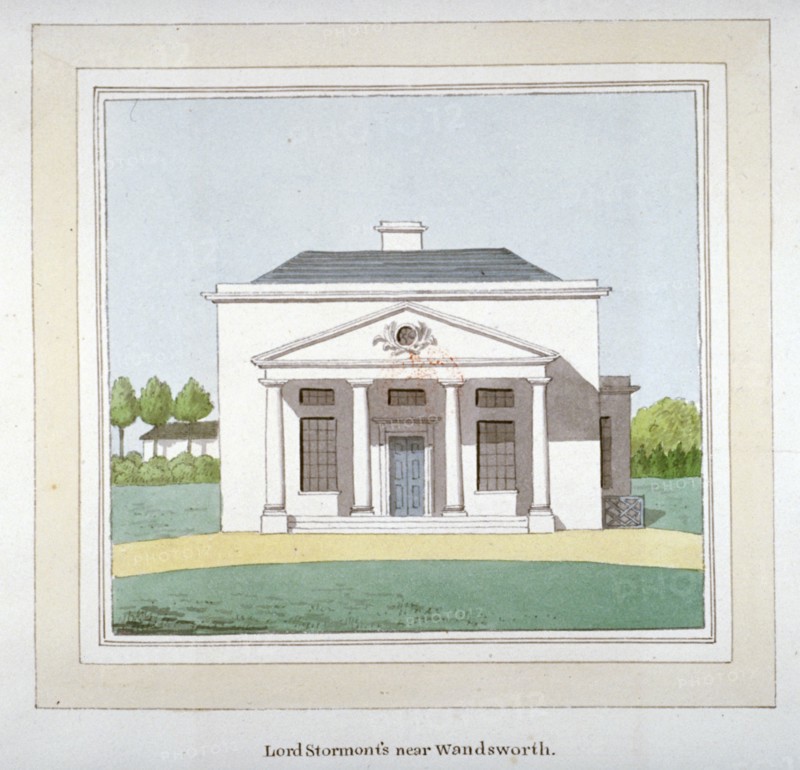 View of Lord Stormont's mansion near Wandsworth, London, c1800. Artist: Anon