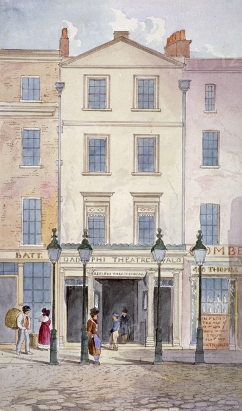 View of the Adelphi Theatre, Strand, Westminster, London, c1830. Artist: Anon