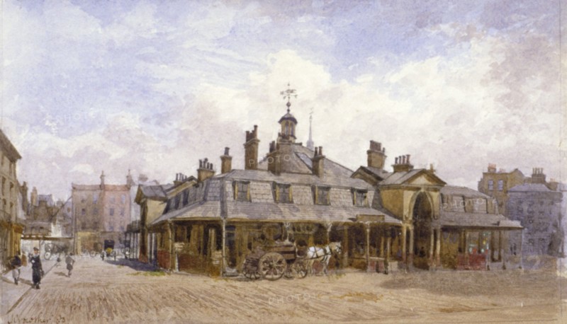 View of Oxford Market, St Marylebone, Westminster, London, c1880. Artist: John Crowther
