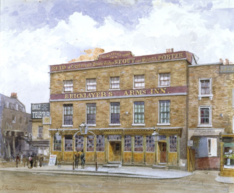 The Bricklayers' Arms Inn, Old Kent Road, Southwark, London, 1880. Artist: John Crowther