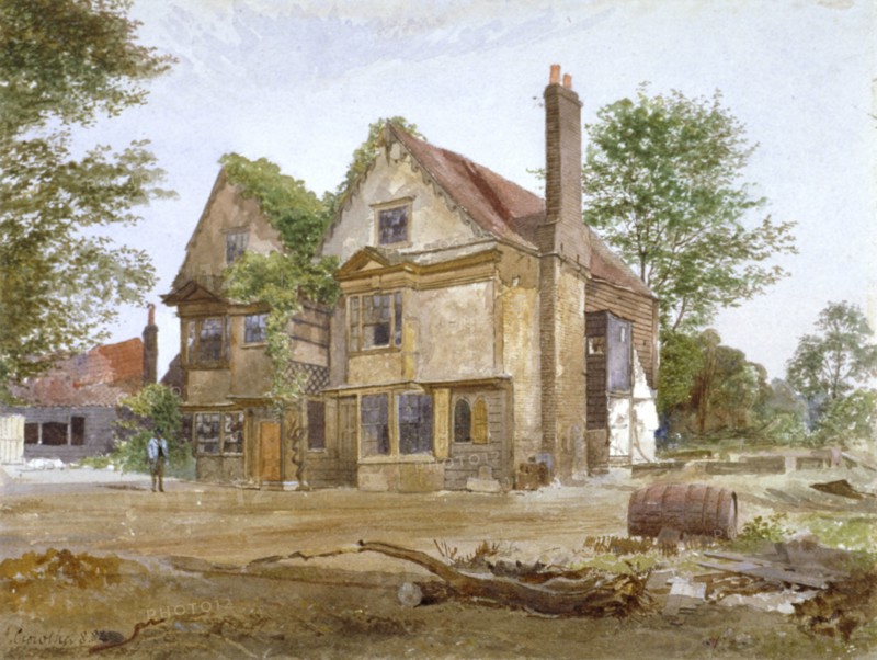 Front view of Basing Manor House, Peckham High Street, Camberwell, London, 1884. Artist: John Crowther