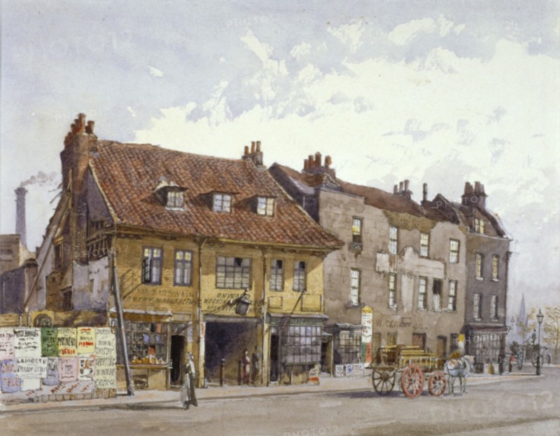 Lambeth Bridge Road, Lambeth, London, c1874. Artist: John Crowther