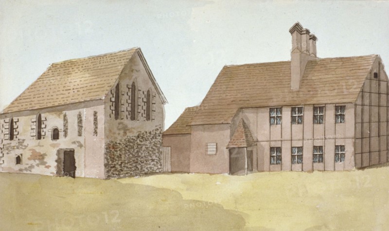 Front view of Moor Hall, Harefield, Middlesex, c1800. Artist: Anon
