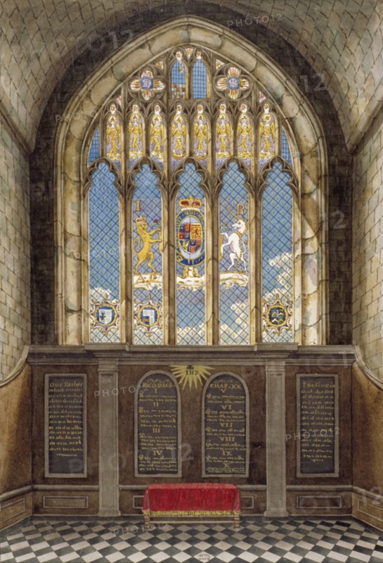 Interior of the Church of St George, Hanworth, Middlesex, 1801. Artist: Anon