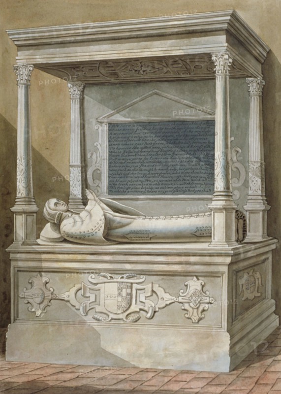 Monument to Sibel Penn on the north side of the chancel at St Mary, Hampton, Middlesex, c1810. Artist: Anon
