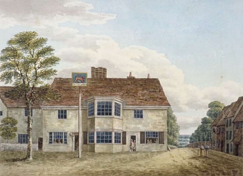 The Red Lion Inn on Uxbridge Road, Hillingdon, Middlesex, c1820. Artist: Anon