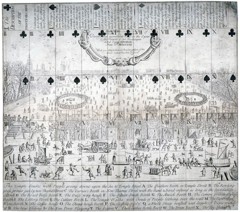 View of the River Thames during the 1683-1684 frost fair, London, 1716. Artist: Anon