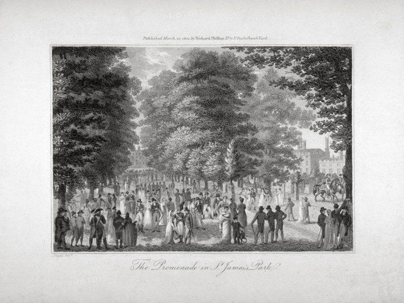 The Promenade in St James's Park, Westminster, London, 1804. Artist: Anon