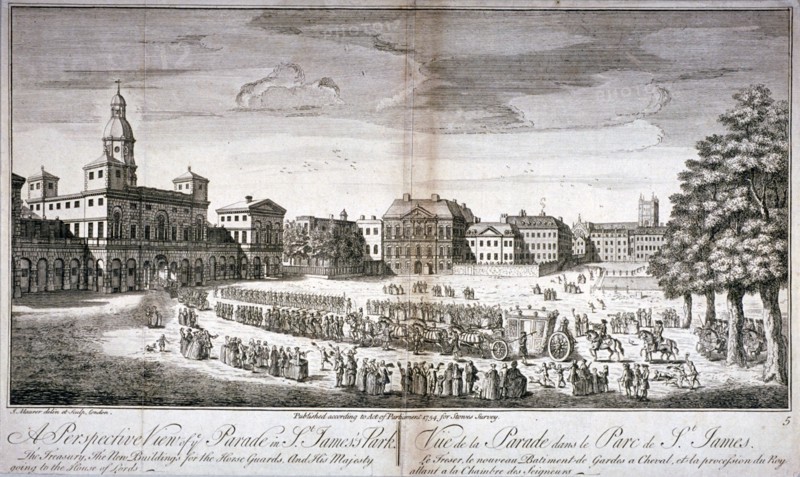 Horse Guards Parade, Westminster, London, 1754. Artist: John Maurer