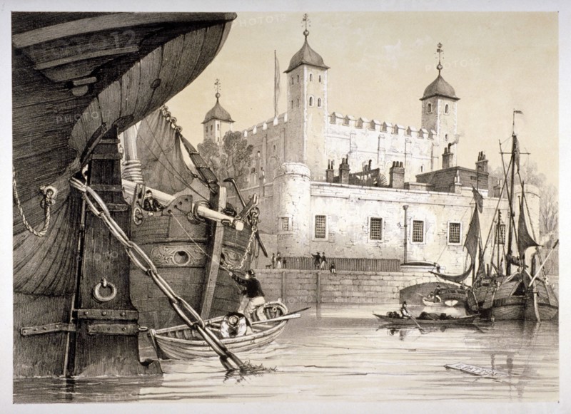 Tower of London, c1840. Artist: Edmund Patten