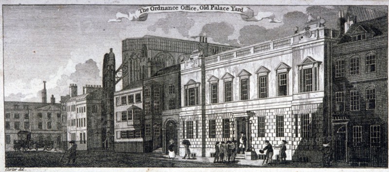 Ordnance office for the Palace of Westminster, Old Palace Yard, Westminster, London, 1783. Artist: Anon