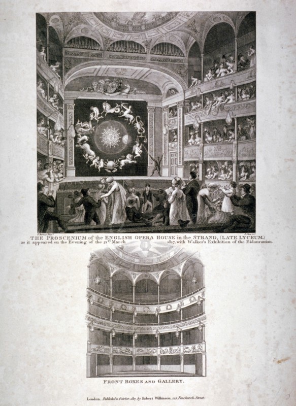 Theatre Royal English Opera House, Westminster, London, 1817. Artist: James Stow