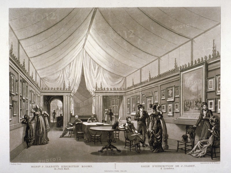 J Isabey's exhibition rooms on Pall Mall, Westminster, London, 1820. Artist: William James Bennett