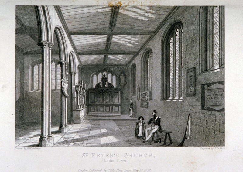 Chapel of of St Peter ad Vincula, Tower of London, 1837. Artist: John Le Keux