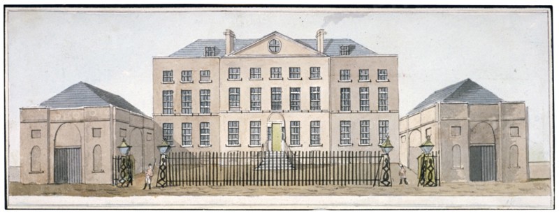 View of the Governor's house at Knightsbridge Barracks, Westminster, London, c1810. Artist: Anon