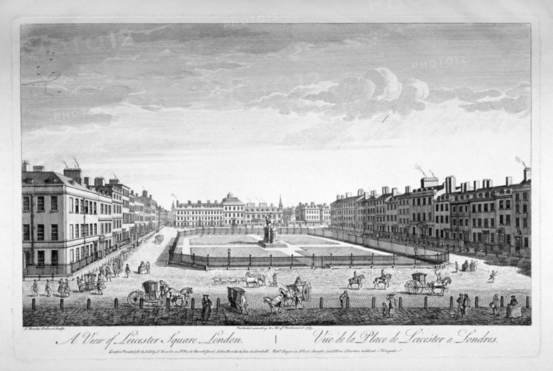 Leicester Square, Westminster, London, 1753. Artist: Thomas Bowles