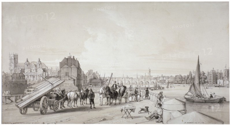 Millbank, Westminster, London, 1841. Artist: William Parrott
