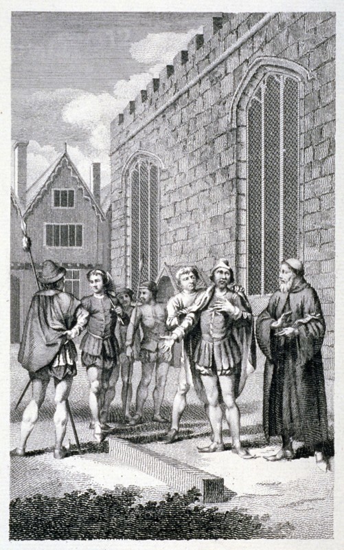 Scene outside the Tower of London, depicting the beheading of Lord Hastings, 1483 (c1850). Artist: Anon