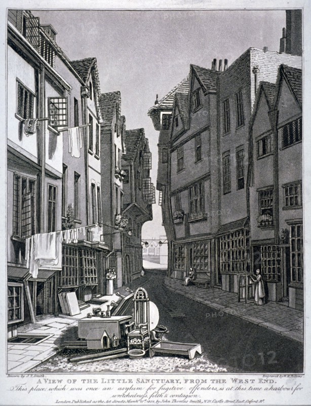 Little Sanctuary, Westminster, London, 1807. Artist: William Fellows