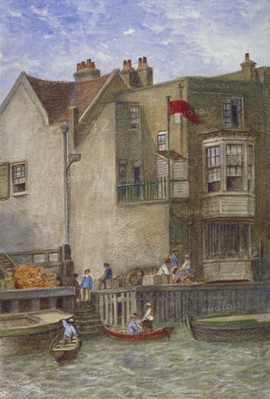 The Cock Inn, St Katherine's Way, Stepney, London, c1868. Artist: JT Wilson