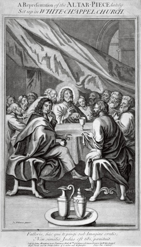 Representation of an altarpiece in the Church of St Mary, Whitechapel, London, c1810. Artist: Anon