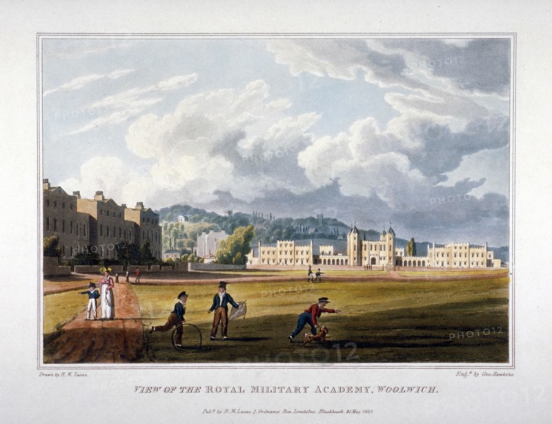Royal Military Academy, Woolwich, Kent, 1821. Artist: George Hawkins