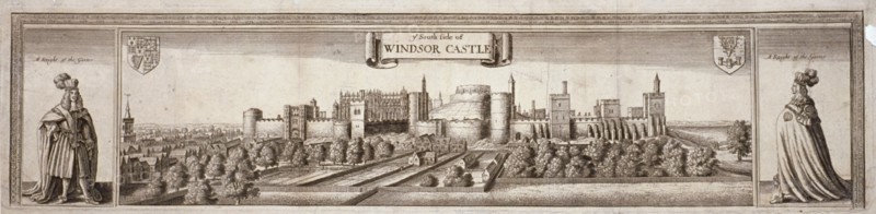 View of the south side of Windsor Castle, Berkshire, c1660. Artist: Wenceslaus Hollar