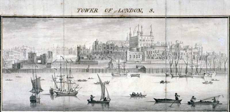 Tower of London, 1737. Artist: Samuel Buck