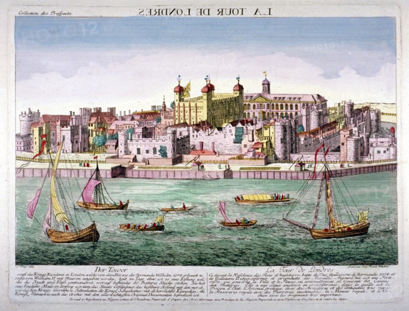 Tower of London, 1760. Artist: Jean Benoit Winckler