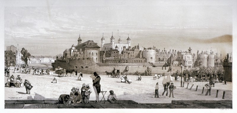 Tower of London, 1842. Artist: Thomas Shotter Boys