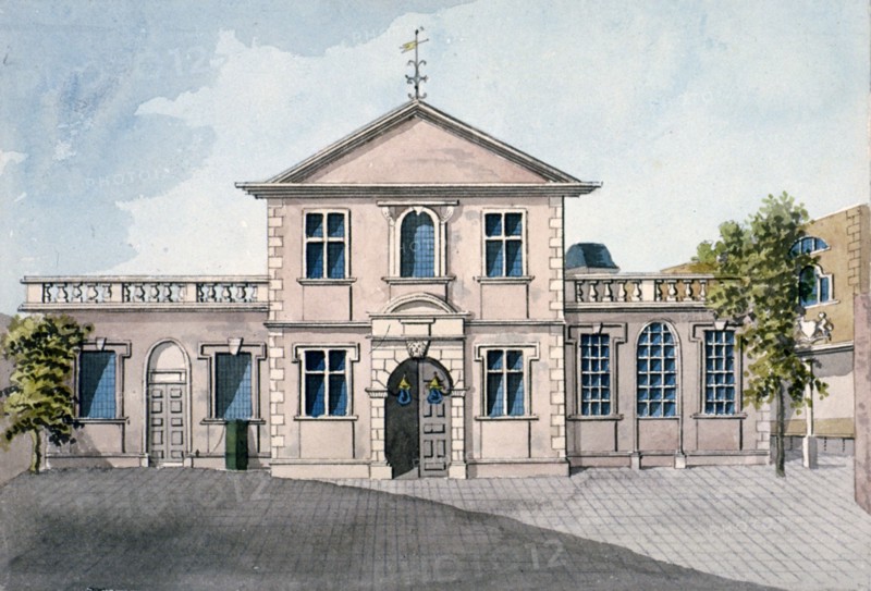 Barber Surgeons' Hall, Monkwell Street, City of London, c1800. Artist: Anon