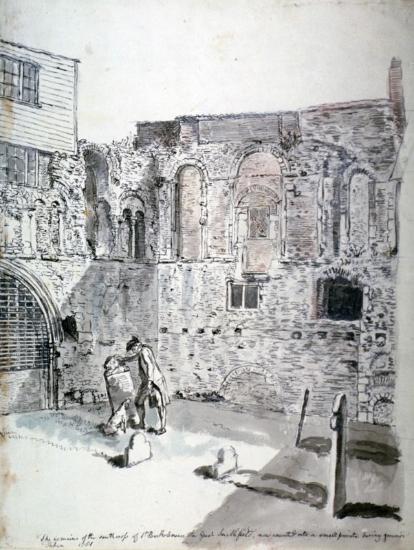 St Bartholomew-the-Great, Smithfield, City of London, 1781. Artist: John Carter