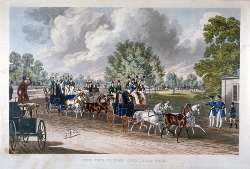 The Four-in-Hand Club, Hyde Park', London, 1838. Artist: J Harris