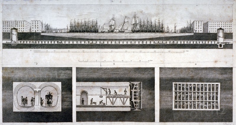 Thames Tunnel, London, 1827. Artist: T Blood