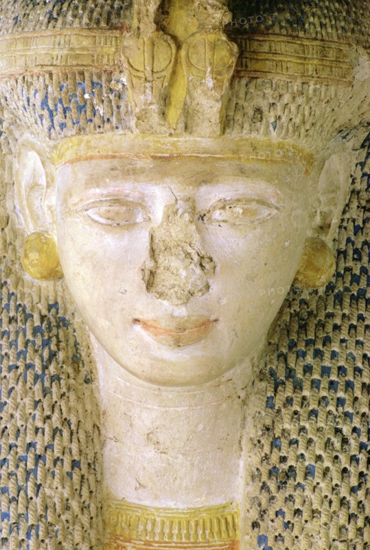 Detail of a statue of Meritamen, one of the wives of Rameses II, Cairo Museum, Egypt. Artist: Tony Evans