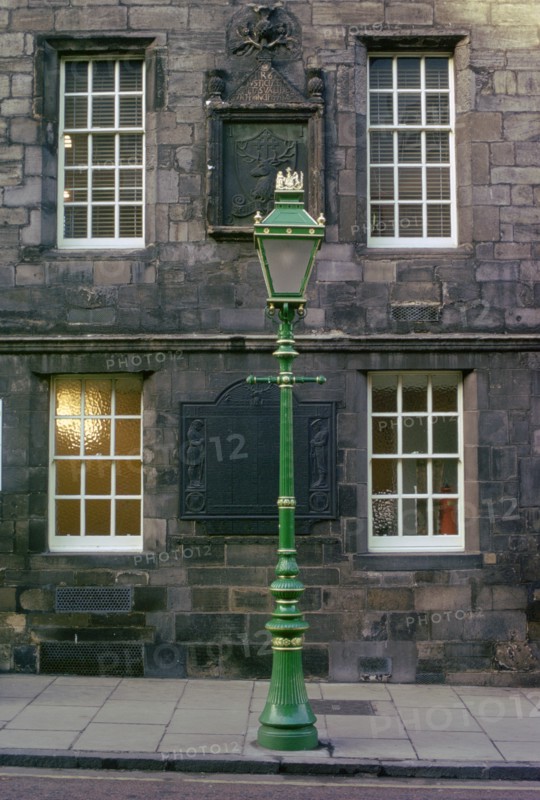 Lamppost, Edinburgh, Scotland. Artist: Tony Evans