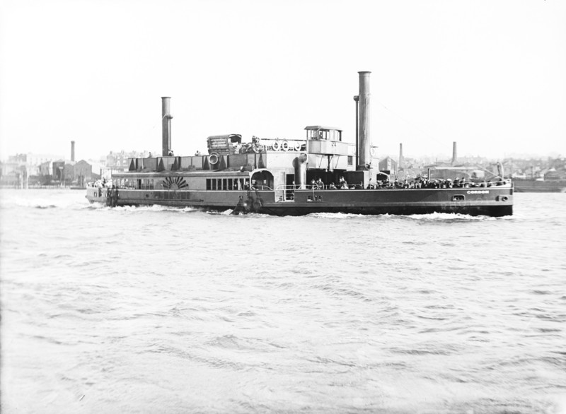Ferry 'Gordon' on the Thames, London, c1905. Artist: Unknown